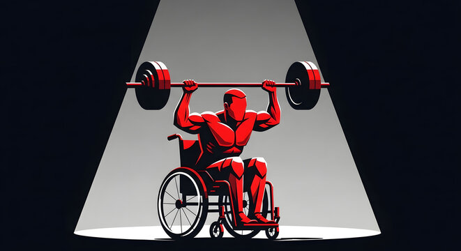Wheel Baran Lifter in Red on Wheelchair