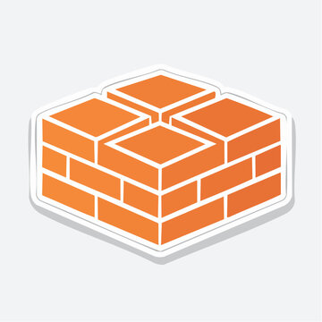 Isometric Brick Wall Icon