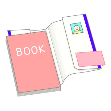 カバー（ジャケット）を外した本のイラスト
