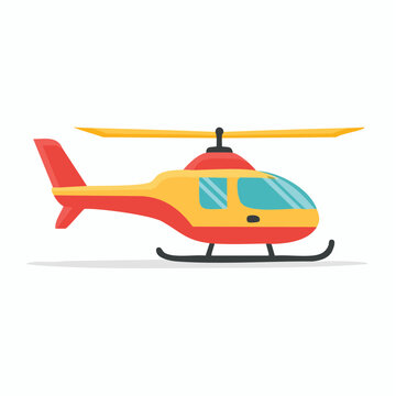 Flat Design Helicopter Illustration