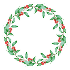 Fototapeta premium round frame with flowers
