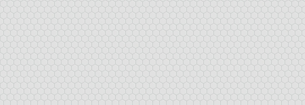 Seamless light gray hexagon pattern with subtle outlines, clean geometric background for modern branding, minimal honeycomb texture, abstract tiled surface for digital wallpaper design