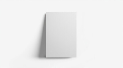 Fototapeta premium Minimal matte paper mockup letterhead on clean white background with soft shadow and calm mood