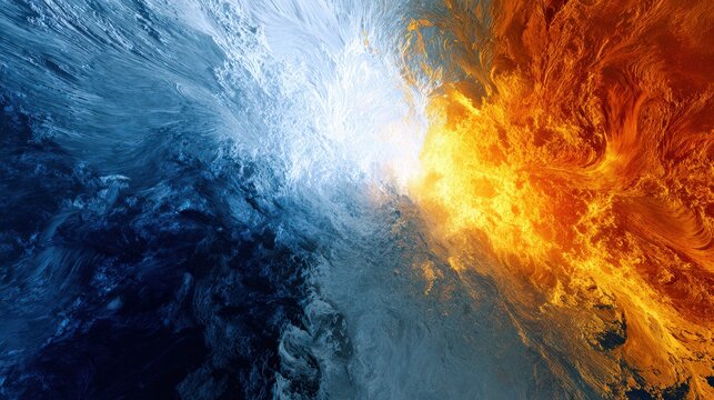 Space explosion with colorful cosmic energy