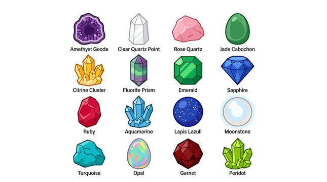 Precious Gemstones and Minerals.