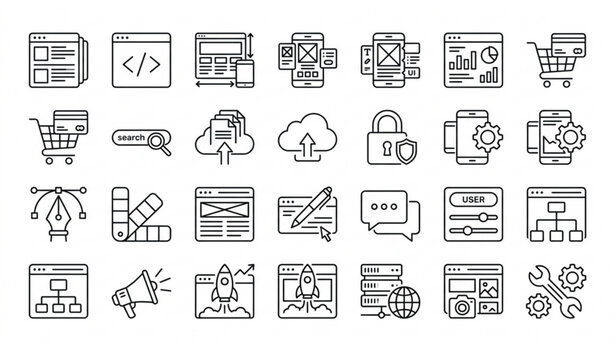 Professional Vector Icons for Responsive Website Design, Mobile App Development, and Online Business.