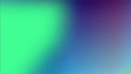 Obraz premium Cool green and blue tones blend seamlessly into a soft atmospheric gradient with fine grain, offering a fresh, modern background ideal for tech, wellness, or corporate designs.