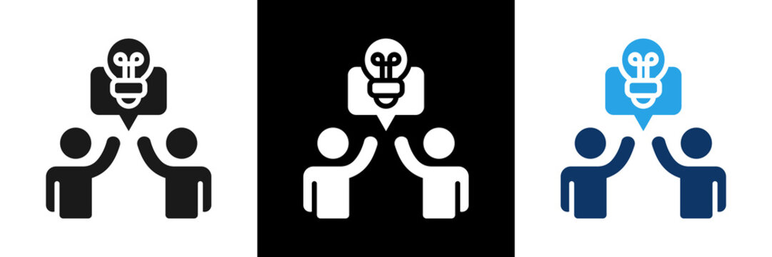 Student Participation Icon Set Glyph Vector Illustration