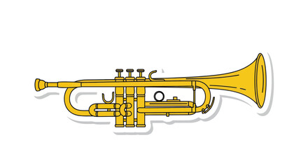 Fototapeta premium Golden Trumpet Illustration
