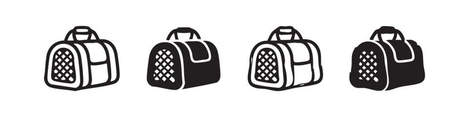 Four styles of jellyfish prohibition icons, black and white © liubomir118809