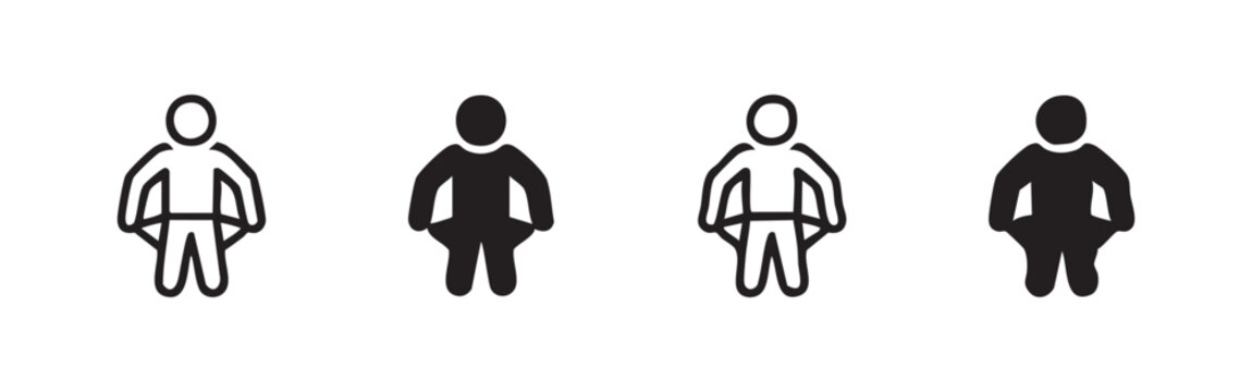Empty Pockets Icon Variations: Outline, Silhouette, Minimalist, and Textured