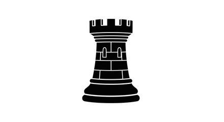 Chess rook stands as a powerful symbol of strength, stability, and strategic defense within the complex game of business management. © Mezzy