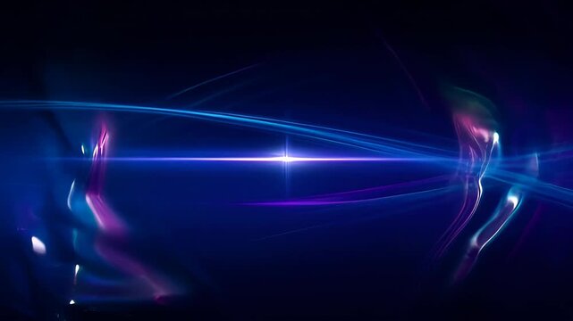 Abstract background with glasses refraction and dispersion in dark blue blue purple light, glowing neon smooth futuristic scene for SEO searchable URL title