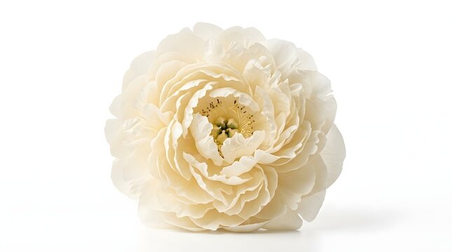 Beautiful White Rose Close-up View.
