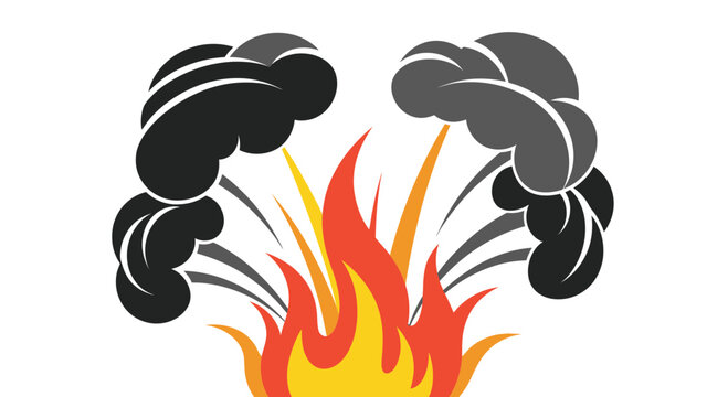 Explosion and Smoke Illustration
