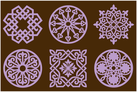 element vector ornament set illustration