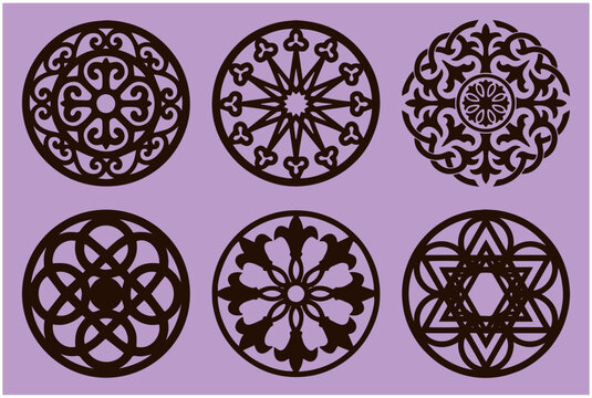 element vector ornament set illustration
