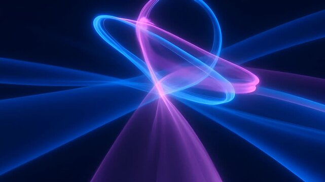 Abstract wave colourful vibrant flowing light trail dark background with blue purple neon glow, abstract colourful vibrant flowing wave light trail dark background, SEO friendly abstract background