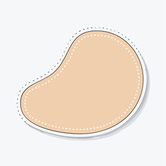 Fototapeta premium Abstract Speech Bubble Shape with Dotted Outline
