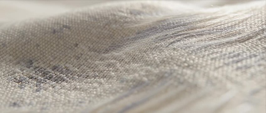 Hyper realistic fabric surface detail closeup beige textile wave macro soft cloth neutral minimalist weave fiber texture abstract flowing minimal design natural textile wave soft focus macro neutral