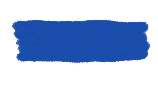 Blue hand drawn marker underline for text emphasis, vibrant acrylic paint brush stroke isolated on white background, grunge distressed highlighter stripe for highlighting notes and important points