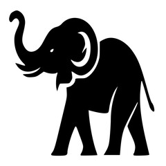 Obraz premium Vector illustration of a elephant , silhouette of a elephant 