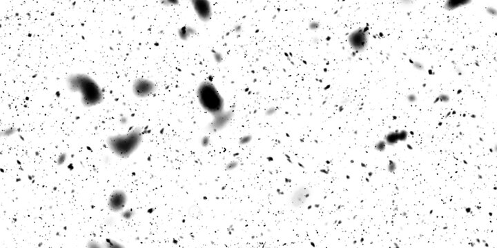 Black Dust Particles and Film Grain Texture Overlay on Transparent Background