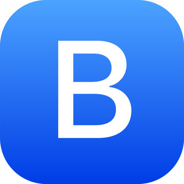 Modern Blue Bootstrap B Letter Badge For Software Development