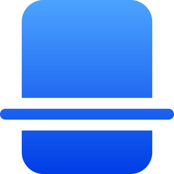 Geometric blue file icon with page break line for document layout