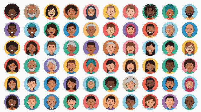 [Diverse People] doing [Various Activities] in [Multiple Locations] on a [White Background]