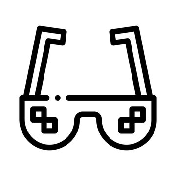 90s sunglasses line icon