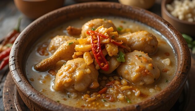 Traditional indonesian chicken curry with rich coconut gravy, aromatic spices, and authentic local flavors.
