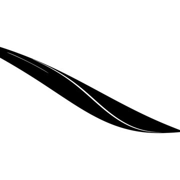 Bold Black Diagonal Wave Line Artwork