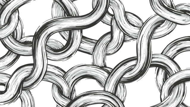 Grayscale interwoven links forming a seamless pattern