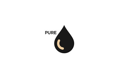 Fototapeta premium Stylized droplet labeled 