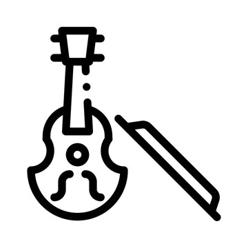violin line icon