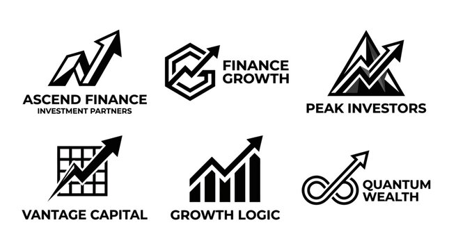 Finance Investment Growth Logos.