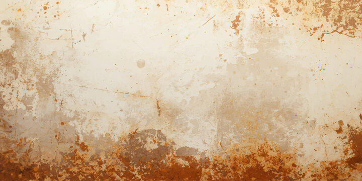 Ancient worn surface of an old rusty metal texture featuring a dirty brown grunge pattern and a vintage aged paint backdrop for an antique wallpaper design