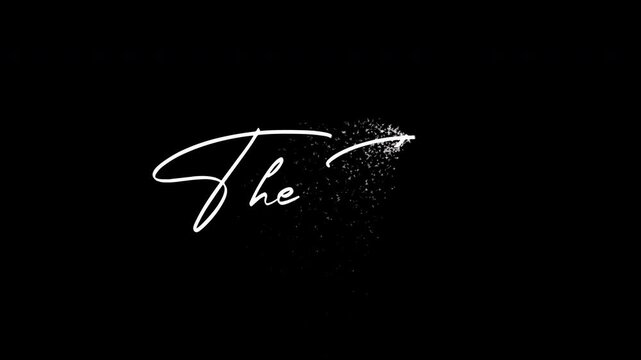 The End Elegant Handwritten Typography Design with Dust Effect