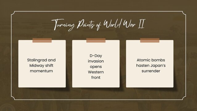 World War And Global Conflict In Brown Vintage Watercolor Style 