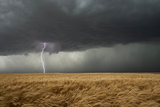 Lightning in the wheat field.