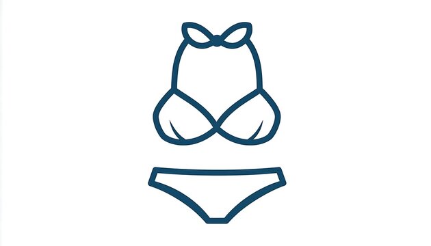 Swimwear illustration for fashion design.