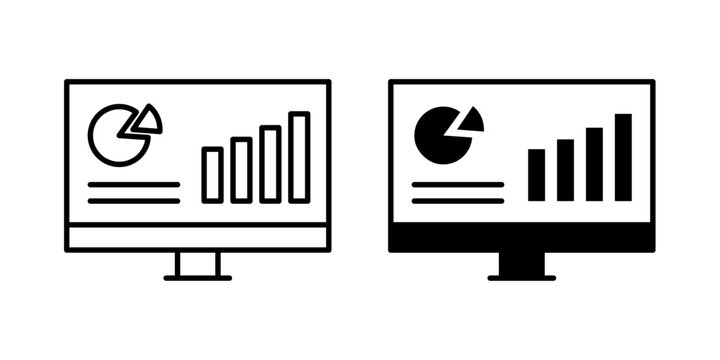 Dashboard icon in outline and solid style. Perfect for analytics, admin panel, and business management apps on white background.