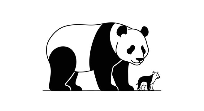 Giant Panda and Small Dog Comparison