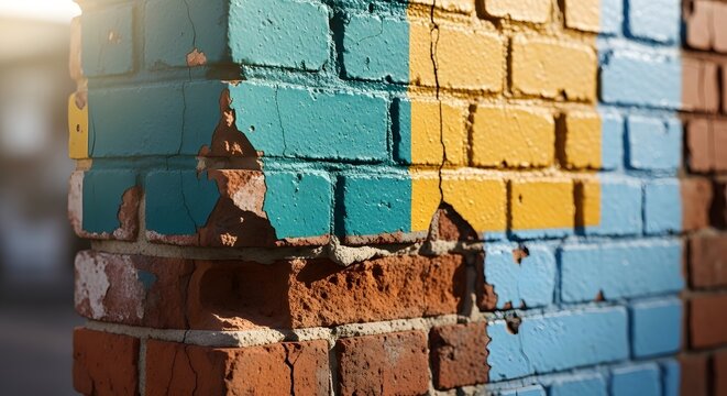 Weathered Brick Wall Texture Background Industrial Urban Grunge Surface