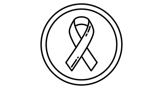 Basic R Cancer Ribboutn Outline Cancer Ribbon Outline Drawing