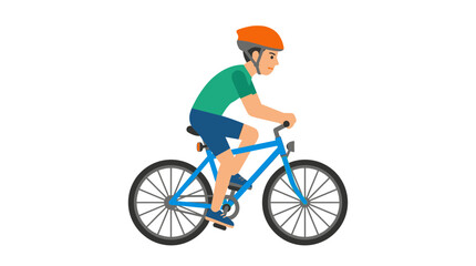 Obraz premium Boy riding a bicycle with helmet