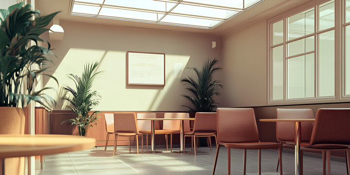 Bright Modern Office with Nature-Inspired Design Elements for Sustainable Workspace and Contemporary Corporate Interior