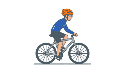 Naklejka premium Cyclist riding a bicycle