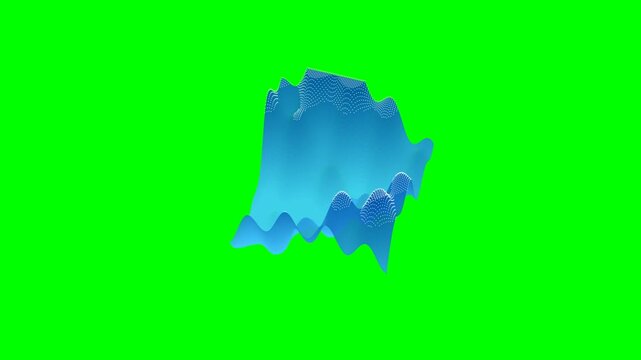 Escaped Occludedfront Waveform Shrapnel wave green screen